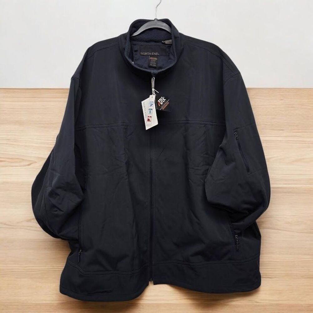 Men’s 4XL - North End Navy 3-Layer Fleece Bonded Performance Soft Shell Jacket - Picture 14 of 15